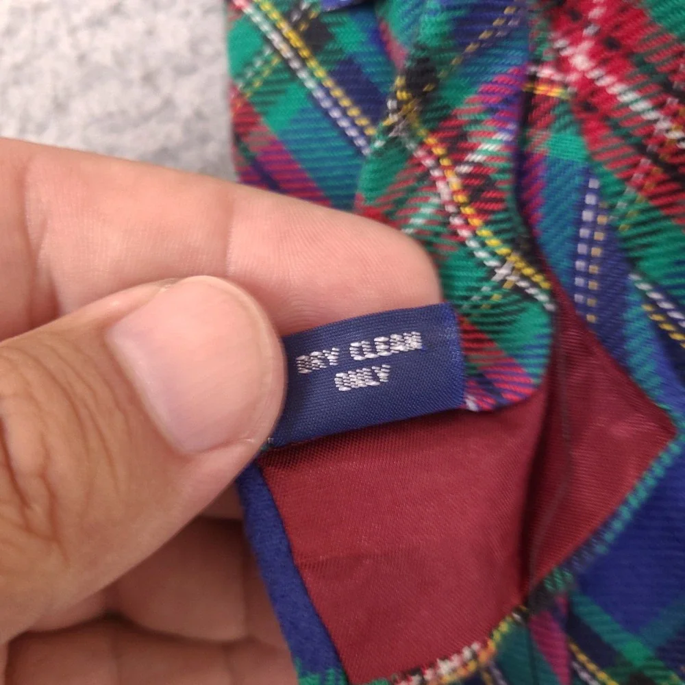 Vintage‎ Gap Necktie Tie Men's Tartan Plaid Made in USA Cotton